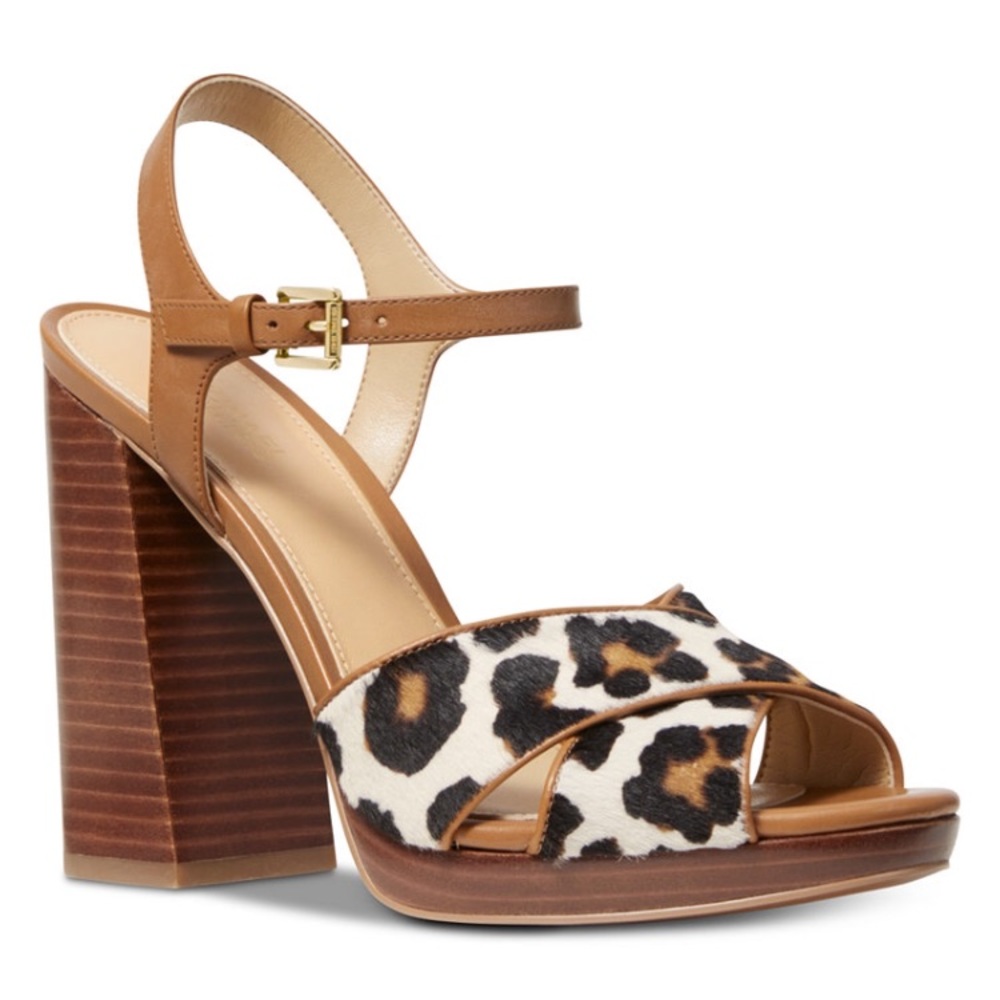 Michael Kors Alexia Platform Sandals Leopard Print